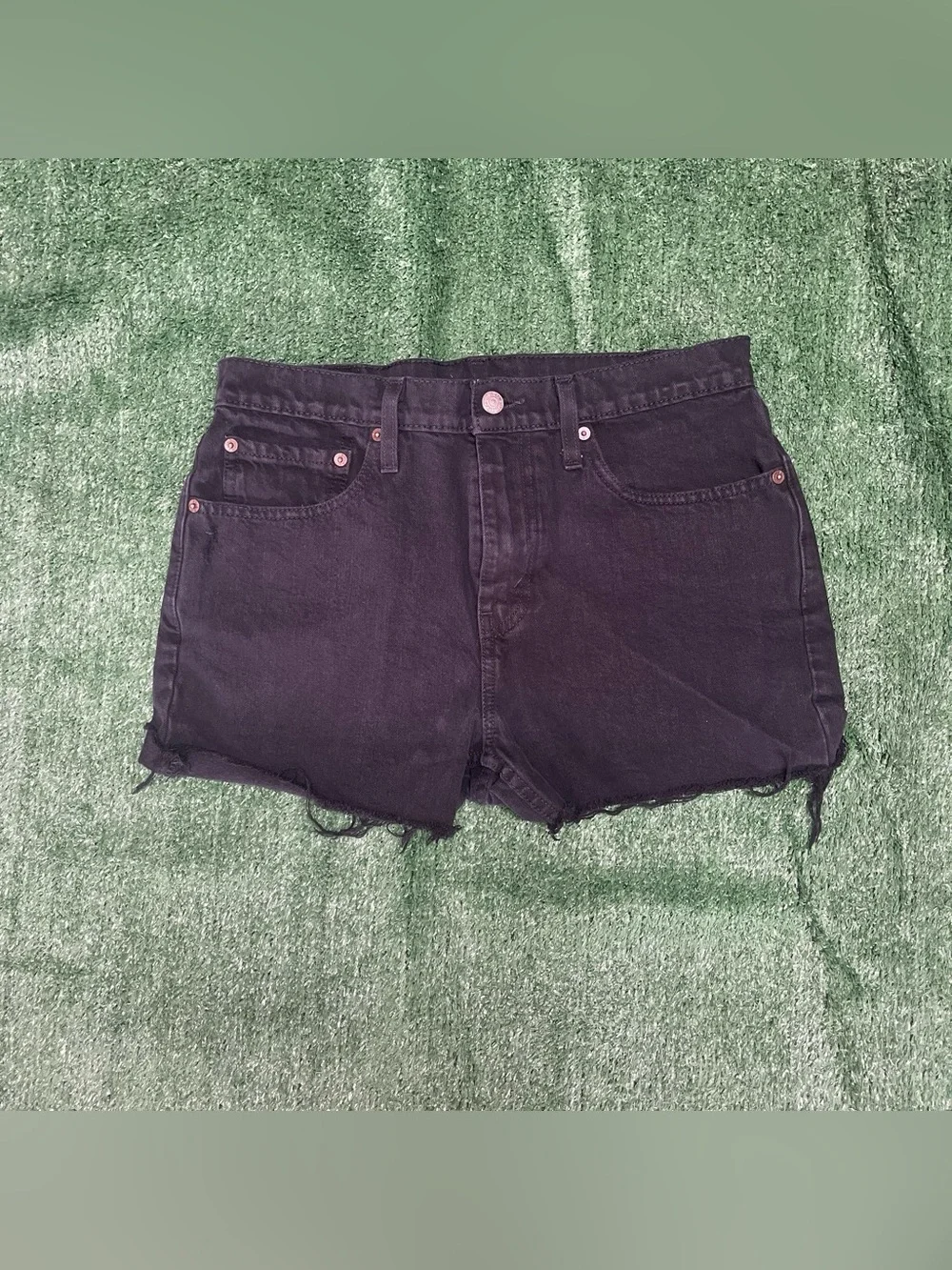 Levi's Black Denim Cutoff Shorts